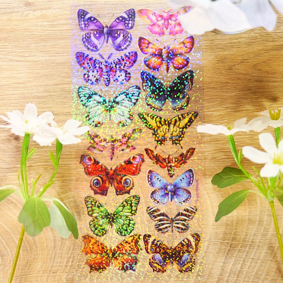 Butterfly Stickers - Crystal Butterflies Sticker Sheets