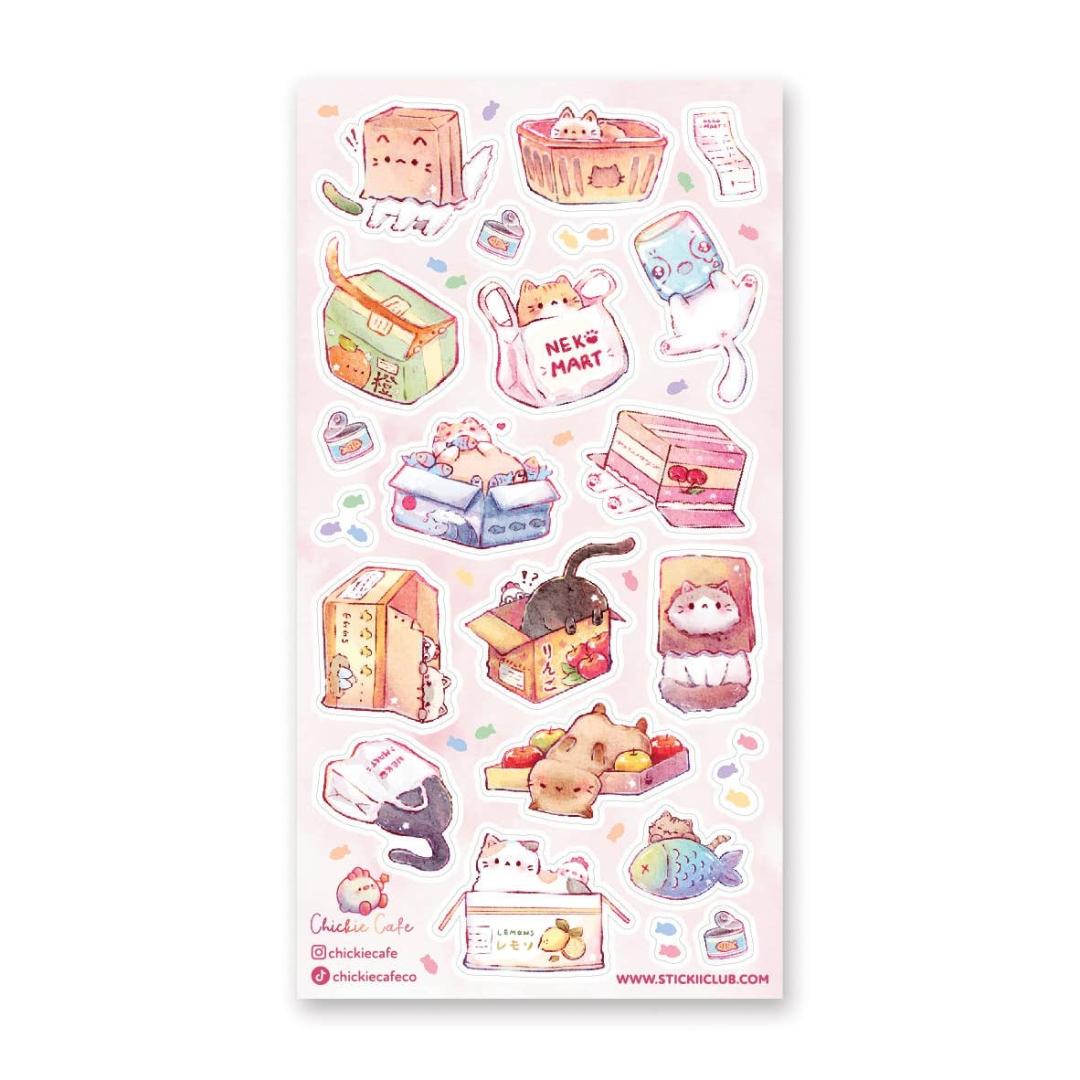 Cat Stickers - Neko Mart Sticker Sheet