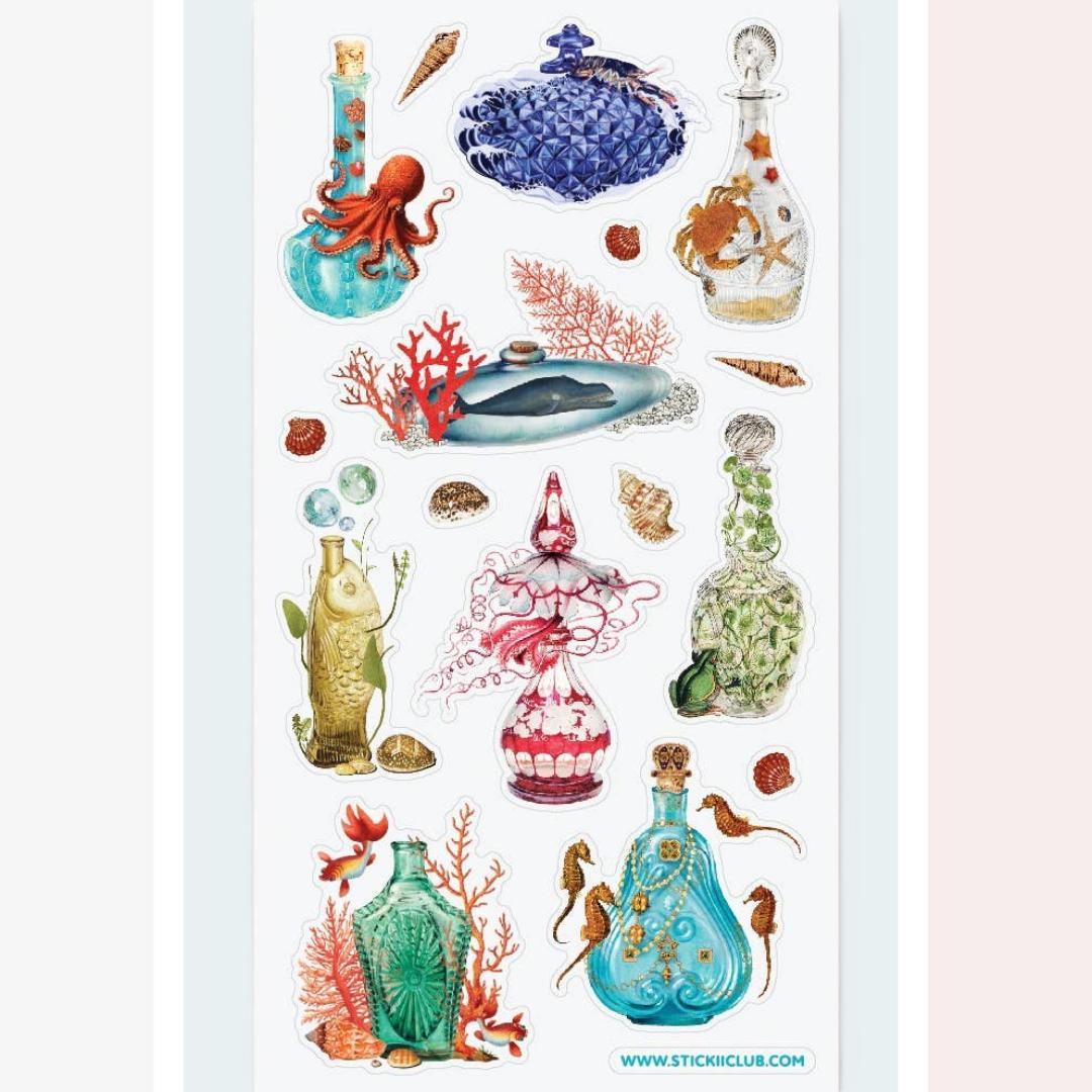 Sea Life Stickers - Beach Decor Sticker Sheet
