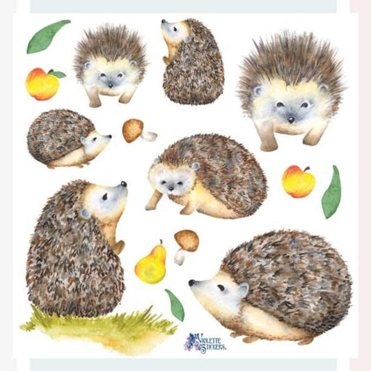 Hedgehog Stickers - Woodland Animal Sticker Sheet