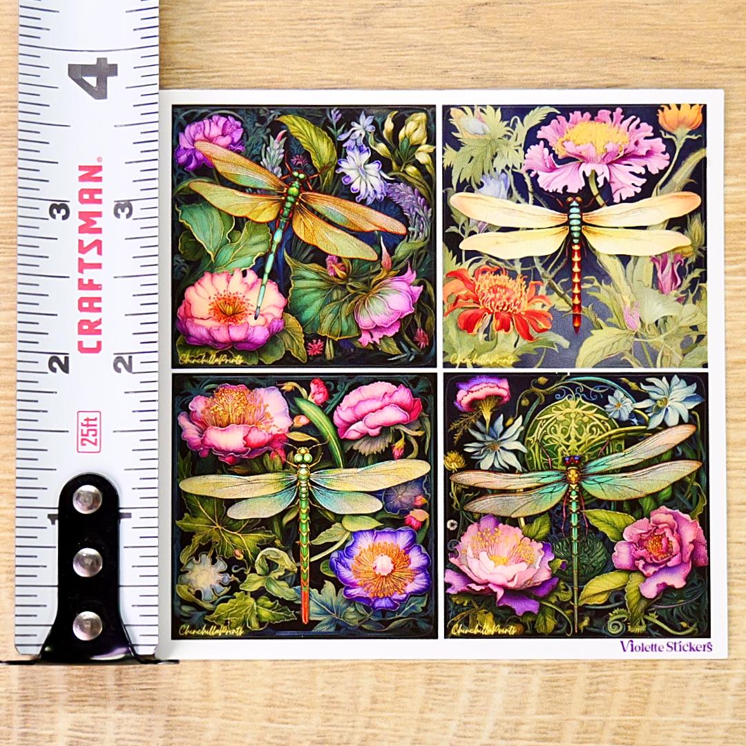Dragonfly Stickers - Insect, Garden, & Floral Sticker Sheets