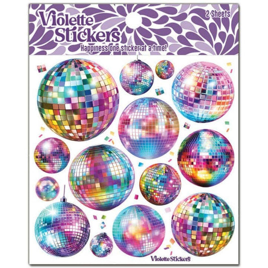 Disco Ball Stickers - Crystal Retro Sticker Sheets