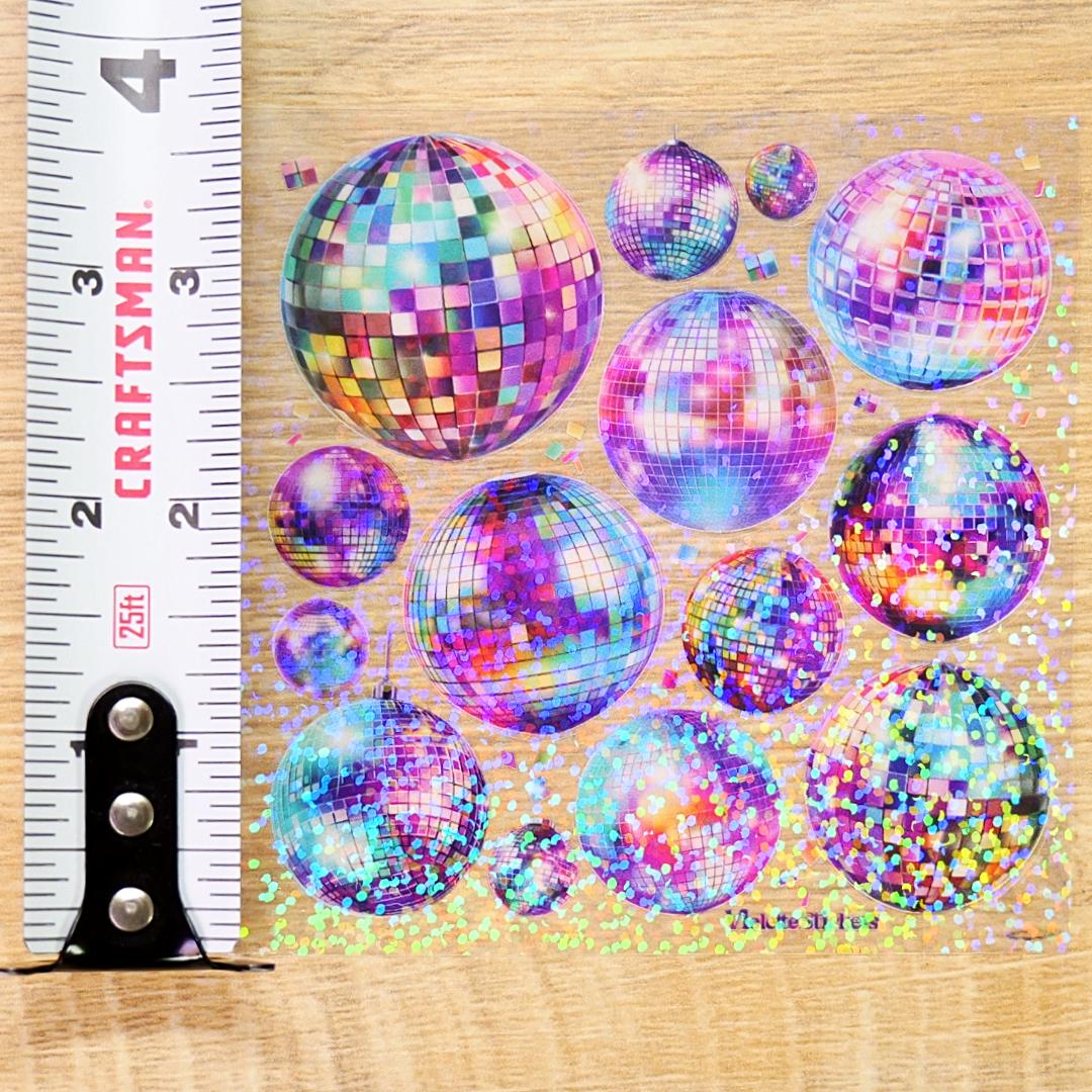 Disco Ball Stickers - Crystal Retro Sticker Sheets