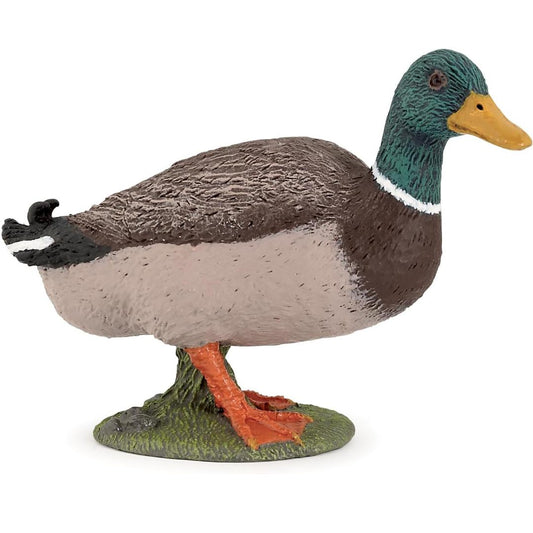 Mallard Duck Figurine - Hand Painted Wild Bird Toy Figure - Papo 51155