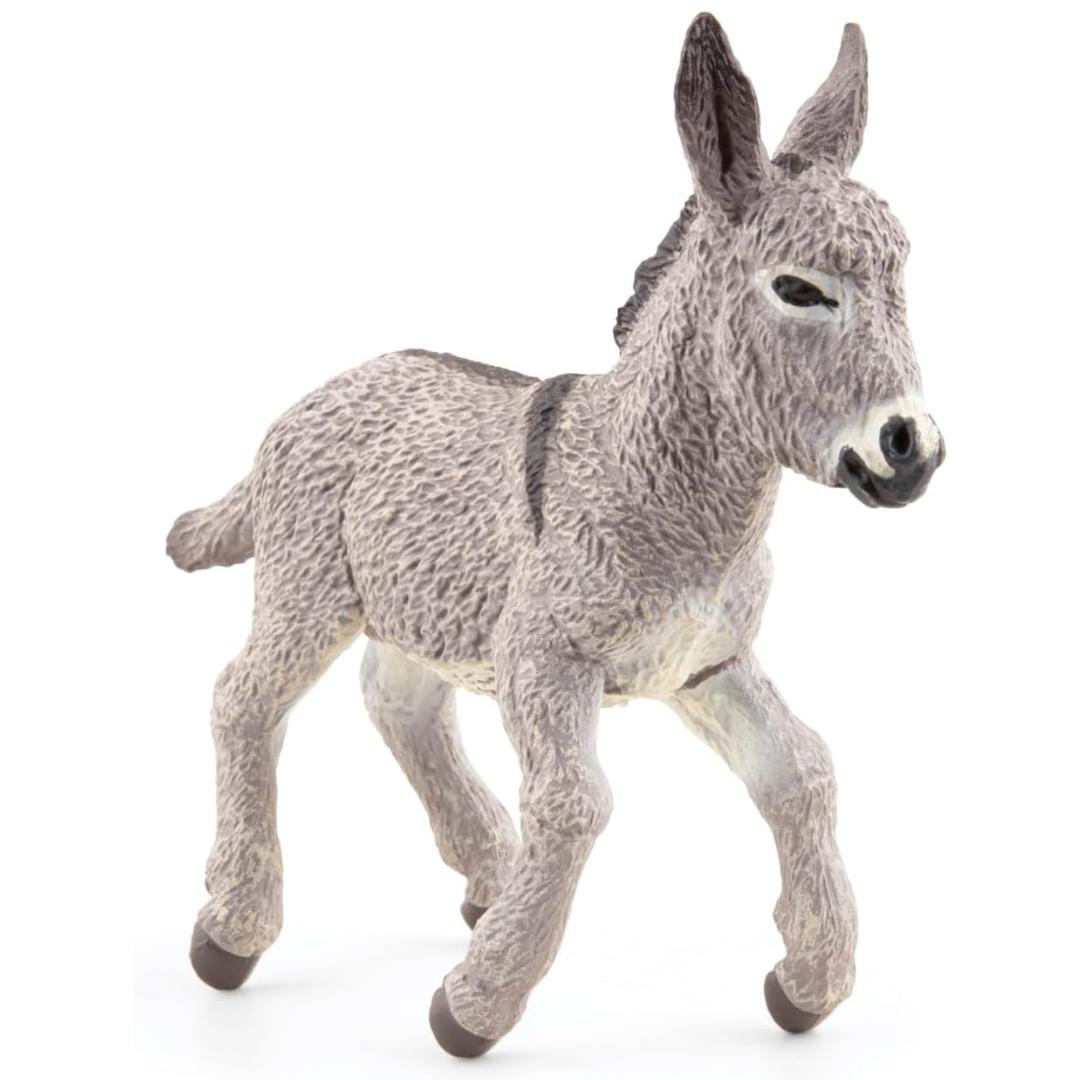 Provence Donkey Foal Figurine - Hand Painted Farm Animal Toy Figure - Papo 51177