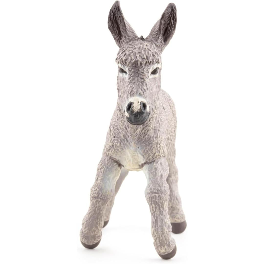 Provence Donkey Foal Figurine - Hand Painted Farm Animal Toy Figure - Papo 51177