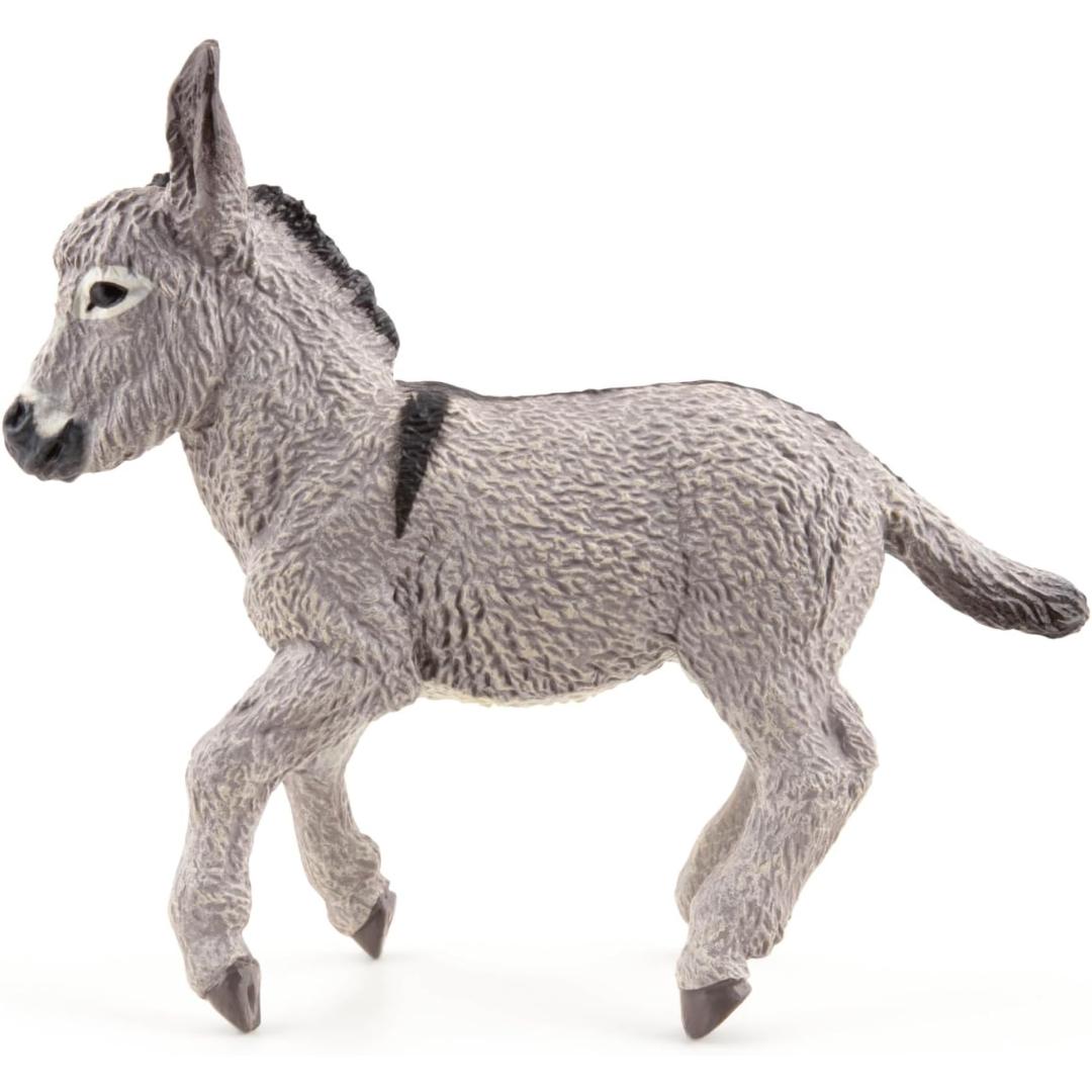 Provence Donkey Foal Figurine - Hand Painted Farm Animal Toy Figure - Papo 51177