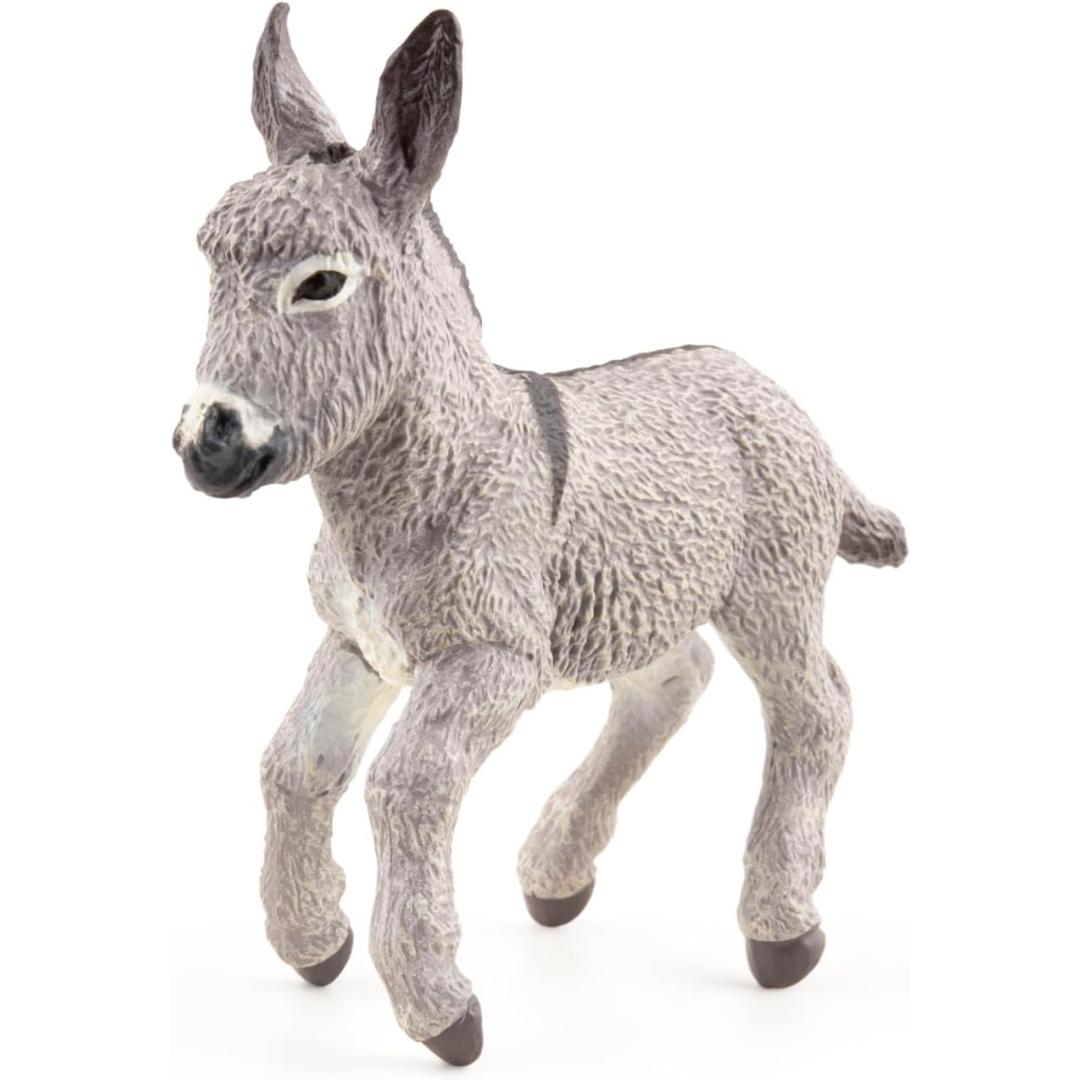 Provence Donkey Foal Figurine - Hand Painted Farm Animal Toy Figure - Papo 51177