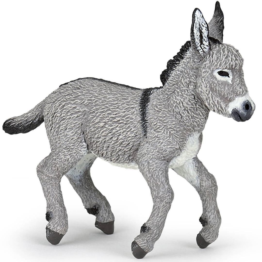 Provence Donkey Foal Figurine - Hand Painted Farm Animal Toy Figure - Papo 51177
