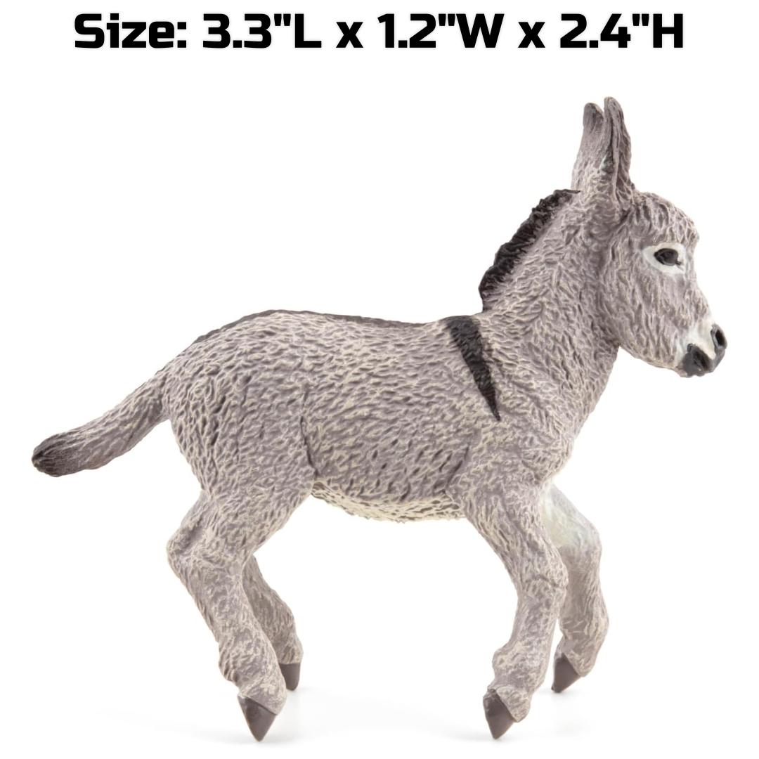Provence Donkey Foal Figurine - Hand Painted Farm Animal Toy Figure - Papo 51177