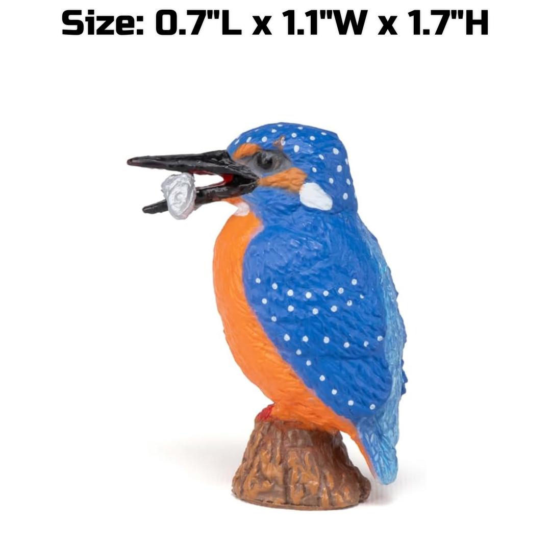 Common Kingfisher Bird Figurine - Hand Painted Wild Animal Toy Figure - Papo 50246