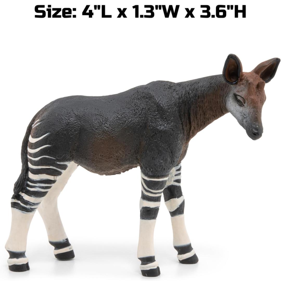 Okapi Figurine - Hand Painted Wild Animal Toy Figure - Papo 50077