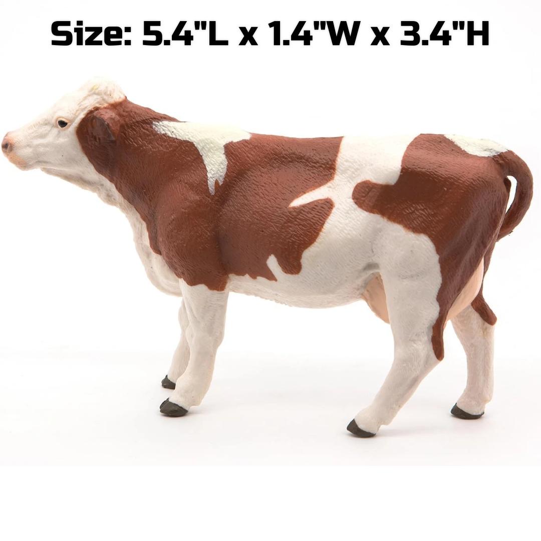 Montbeliarde Cow Figurine - Hand Painted Farm Animal Toy Figure - Papo 51165