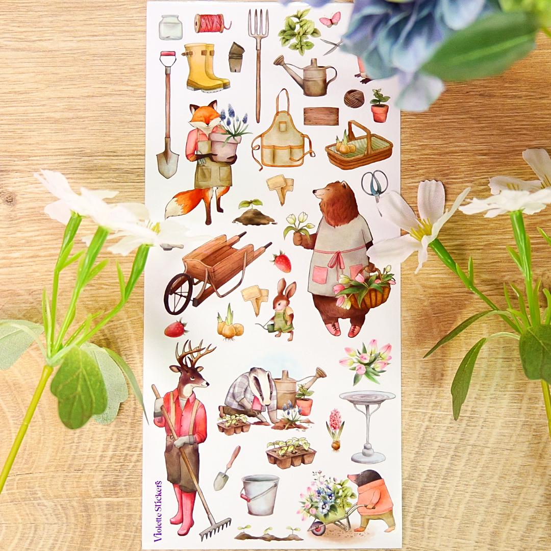 Animal Stickers - Garden Critters Sticker Sheets