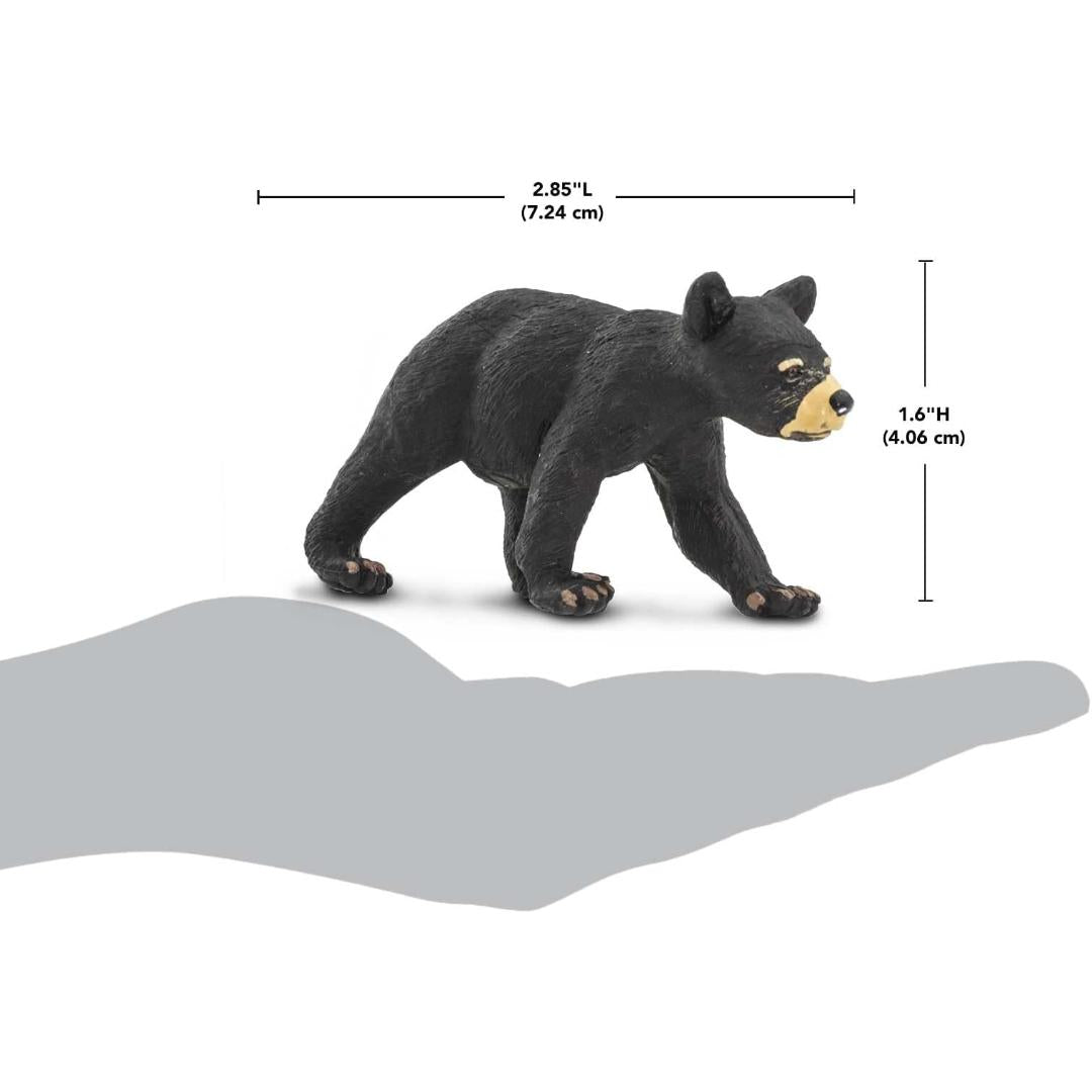 Black Bear Cub Figurine - Hand Painted Wild Animal Toy Figure - Safari Ltd 273629
