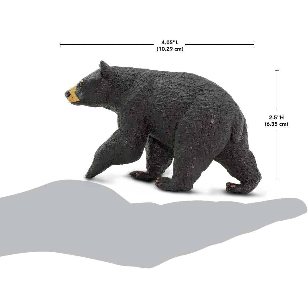 Black Bear Figurine - Hand Painted Wild Animal Toy Figure - Safari Ltd 273529