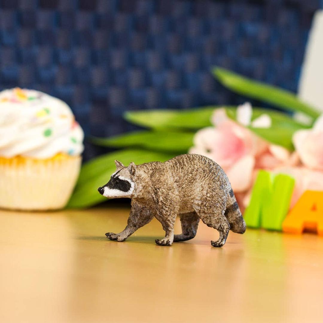 Raccoon Figurine - Hand Painted Collectible Wild Animal Toy Figure - Safari Ltd 223029