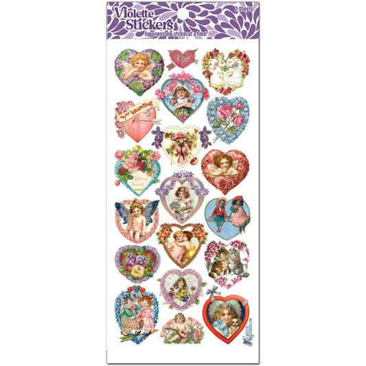 Valentine Hearts Stickers - Victorian Heart Sticker Sheets