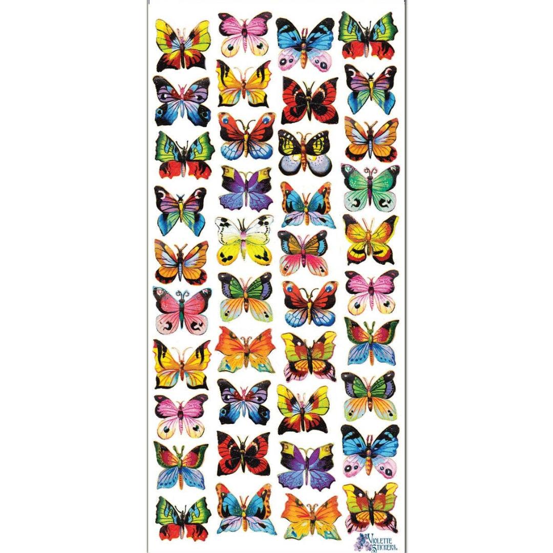 Painted Butterfly Stickers - Colorful Butterflies Sticker Sheet