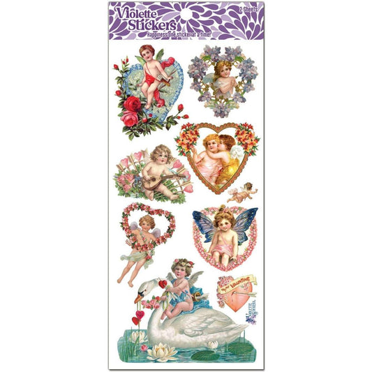 Love Angel Stickers - Victorian Cherubs & Angels Sticker Sheets