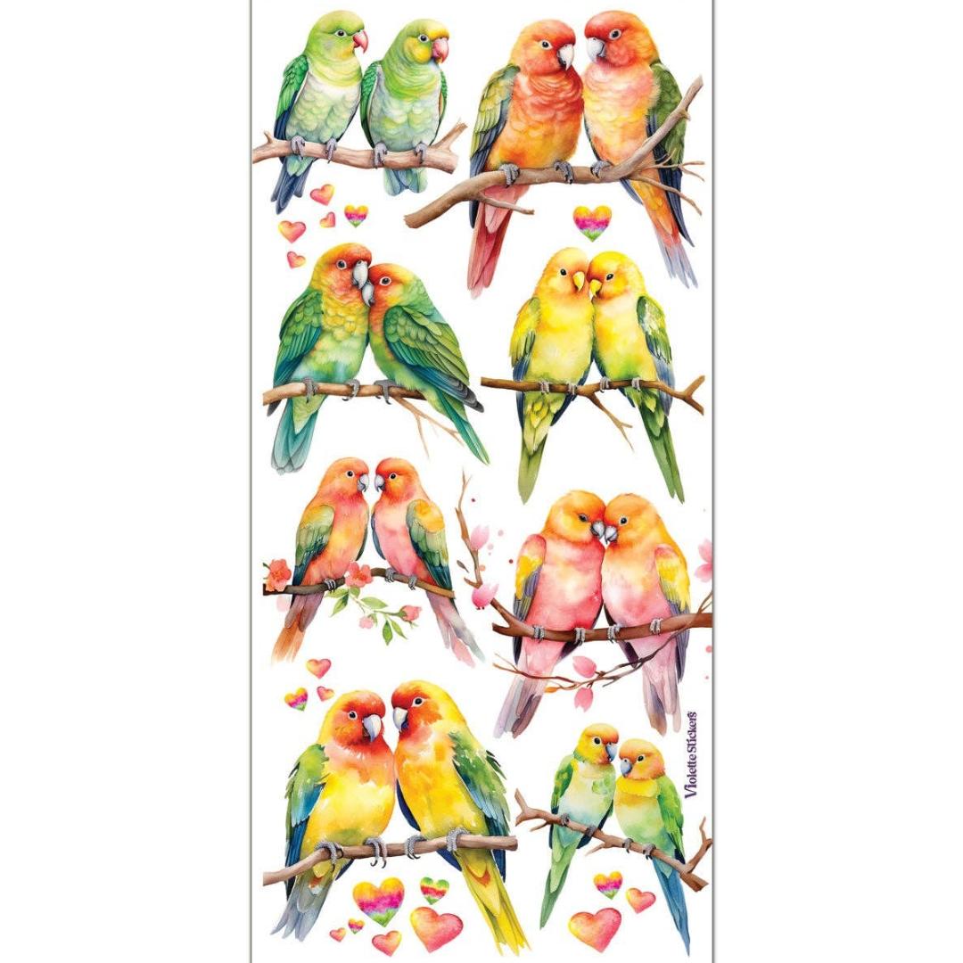 Bird Stickers - Love Birds Sticker Sheets