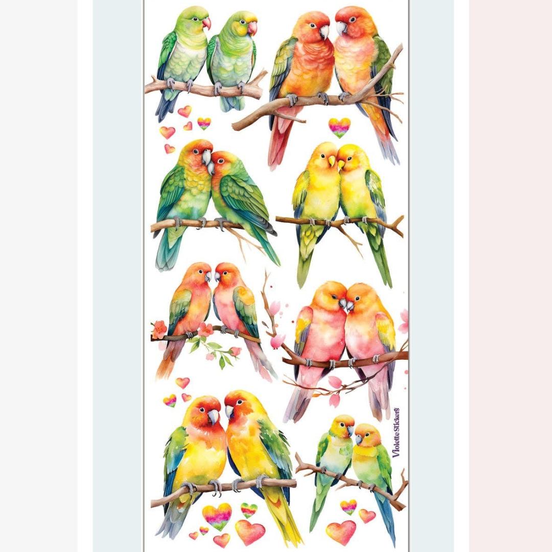Bird Stickers - Love Birds Sticker Sheets