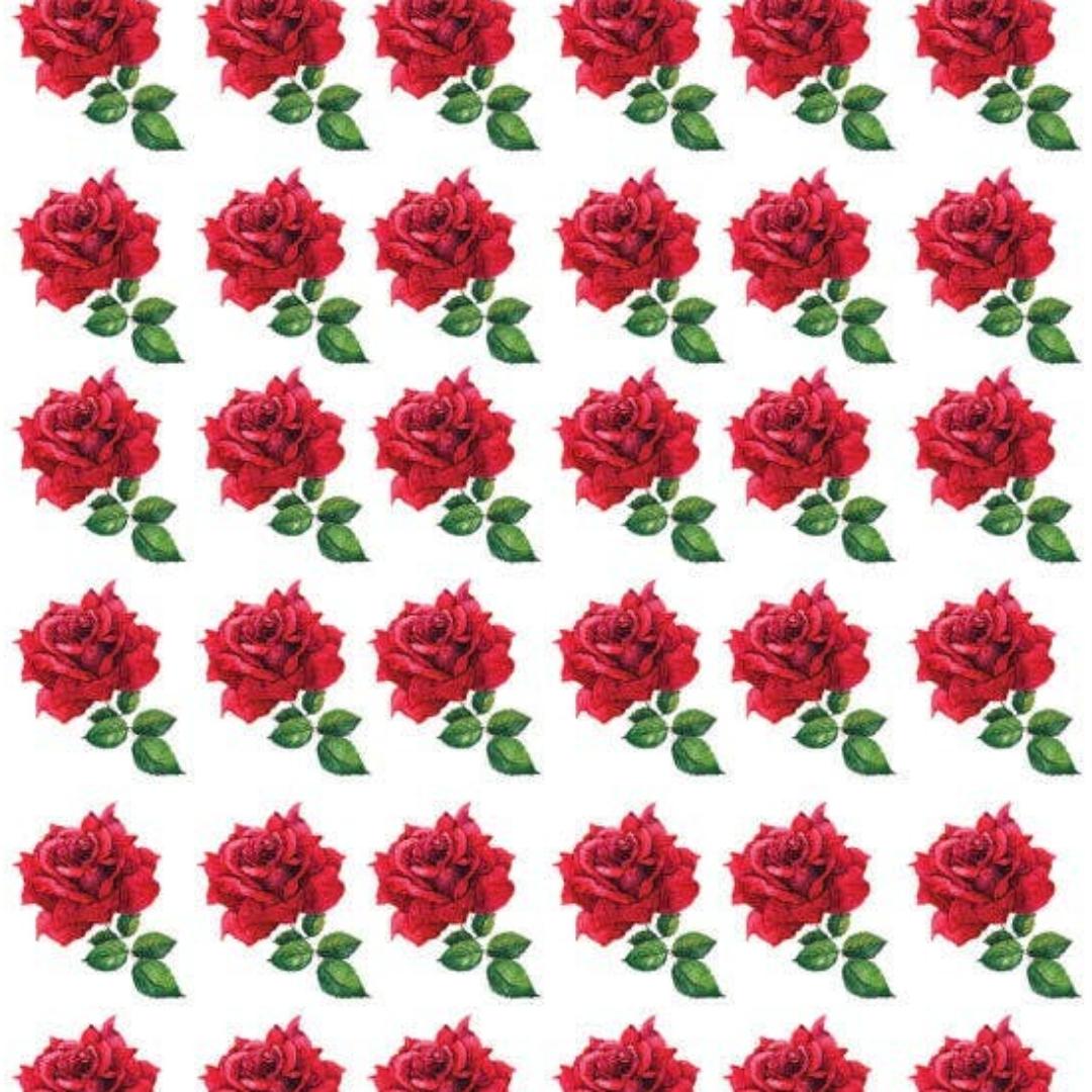 Mini Red Roses Stickers - Miniature Flower Sticker Sheet