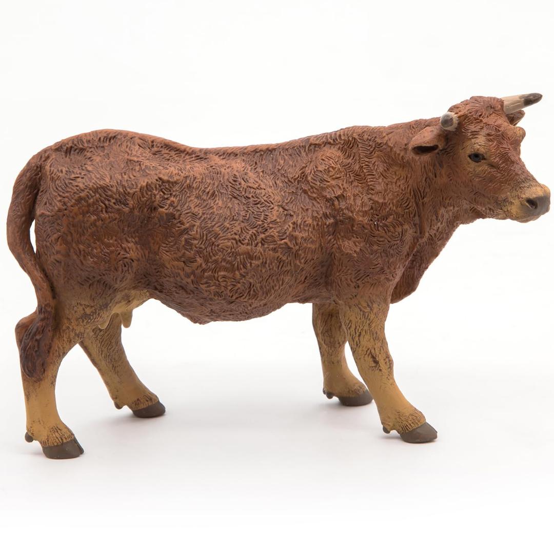 Limousine Cow Figurine - Hand Painted Farm Animal Toy Figure - Papo 51131