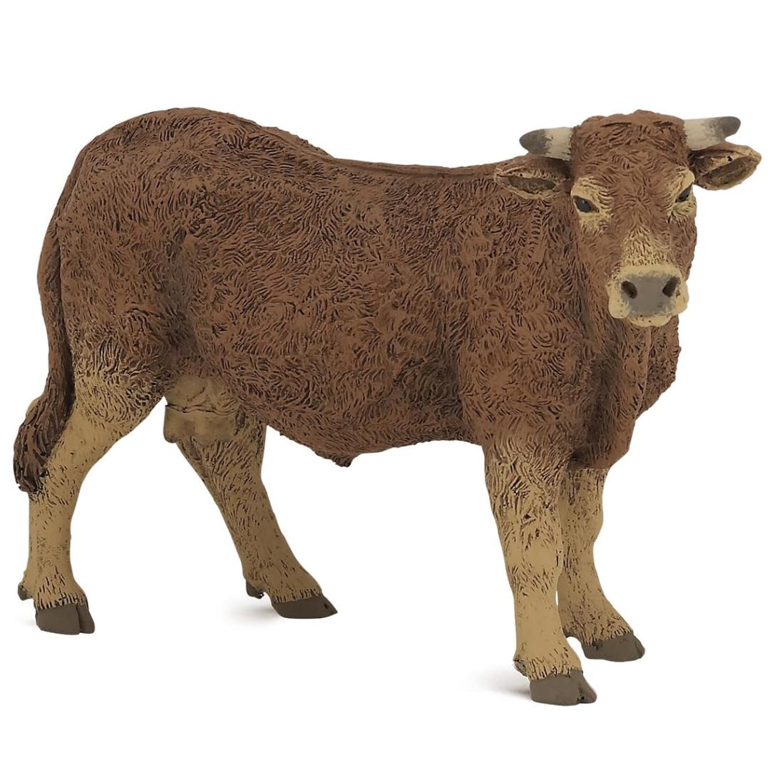 Limousine Cow Figurine - Hand Painted Farm Animal Toy Figure - Papo 51131