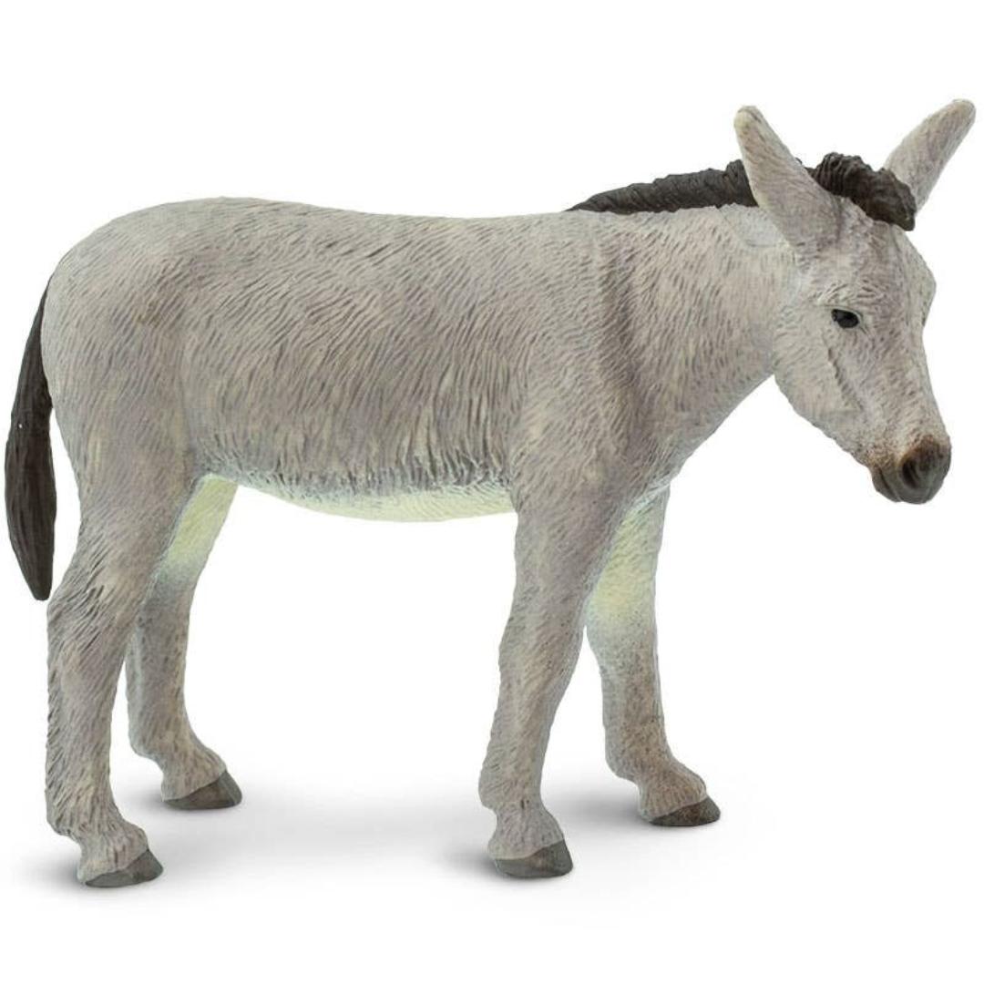 Donkey Figurine - Hand Painted Wild Animal Toy Figure for Kids - Safari Ltd 249829