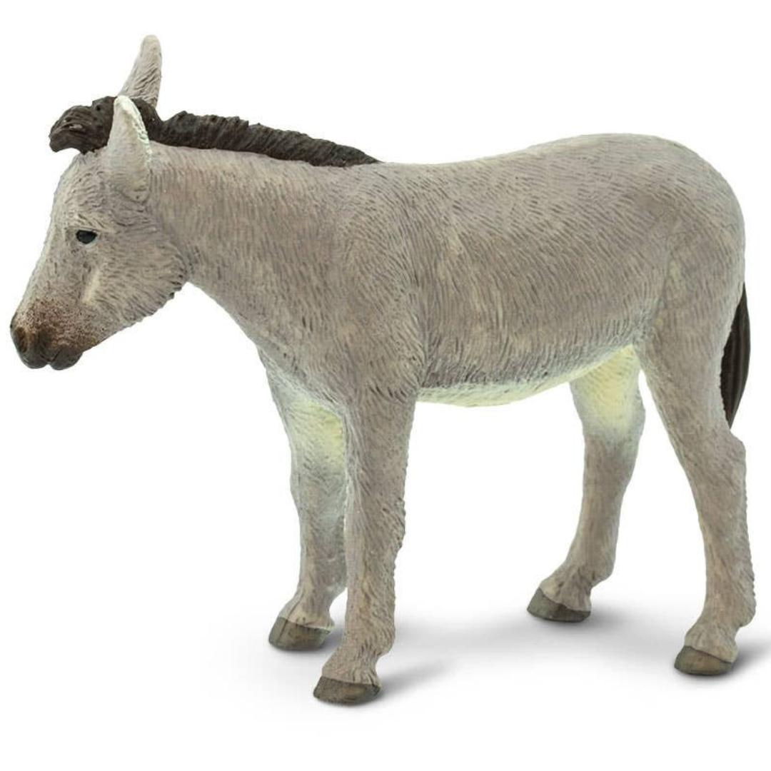 Donkey Figurine - Hand Painted Wild Animal Toy Figure for Kids - Safari Ltd 249829
