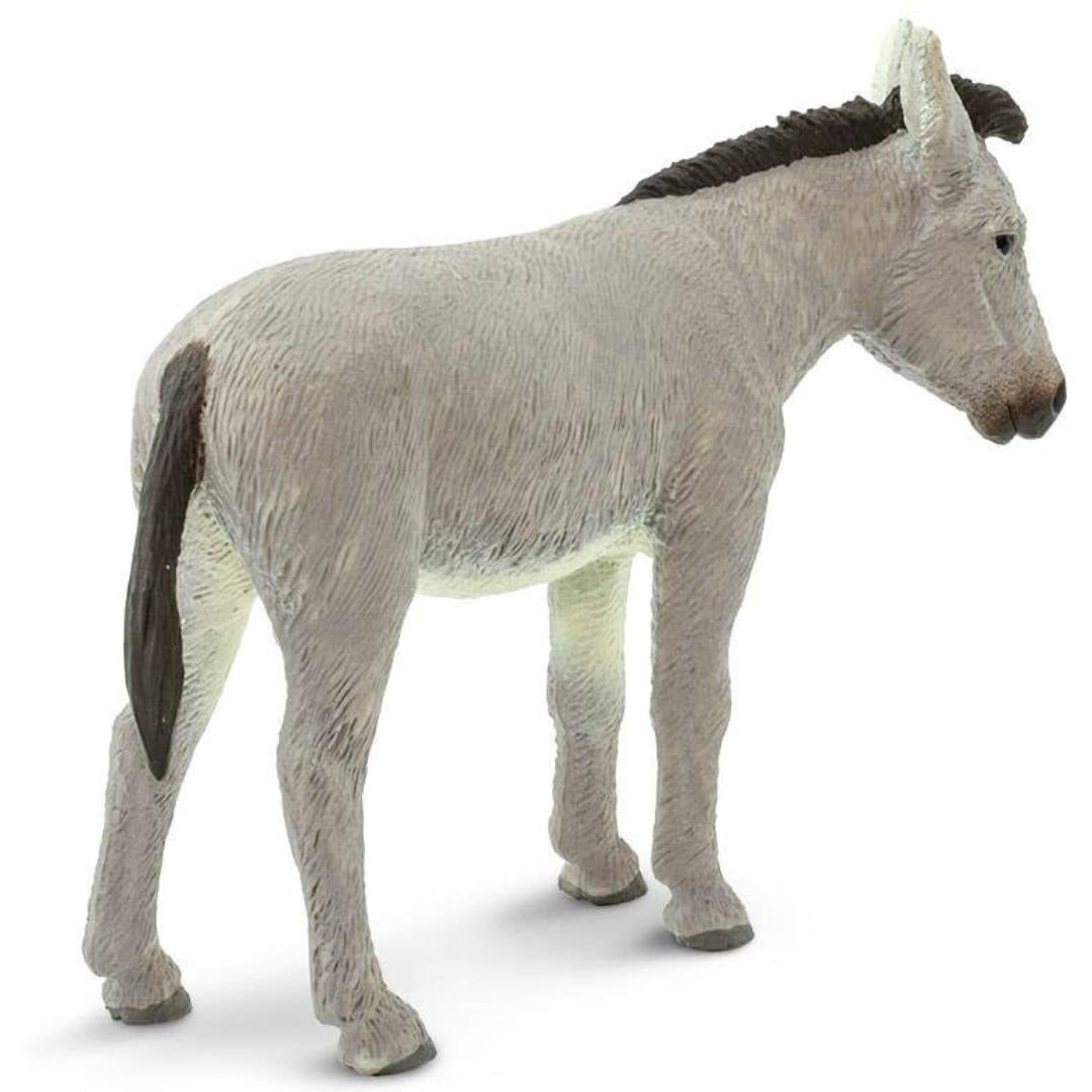 Donkey Figurine - Hand Painted Wild Animal Toy Figure for Kids - Safari Ltd 249829