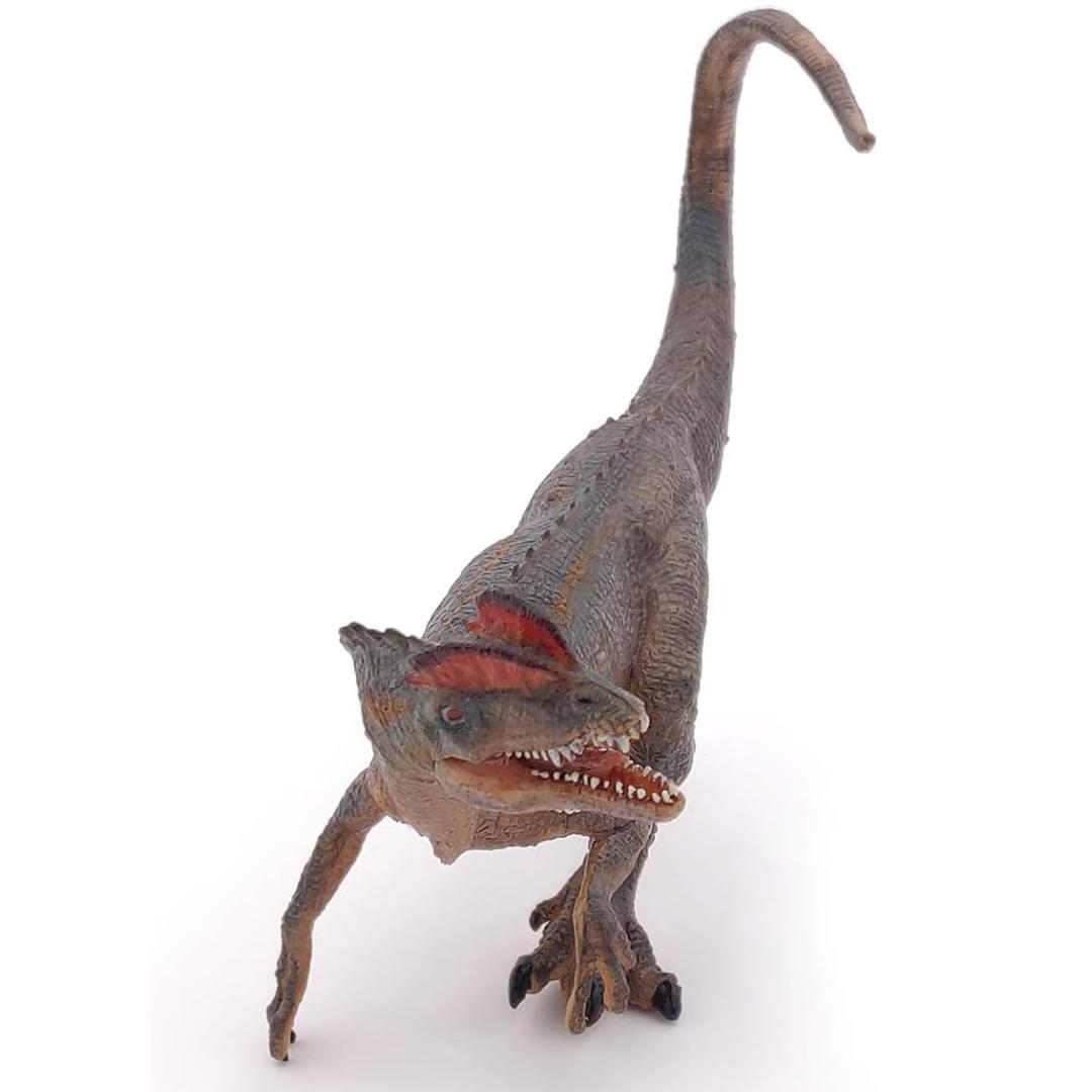 Dilophosaurus Dinosaur Figurine - Hand Painted Prehistory Toy Figure - Papo 55035