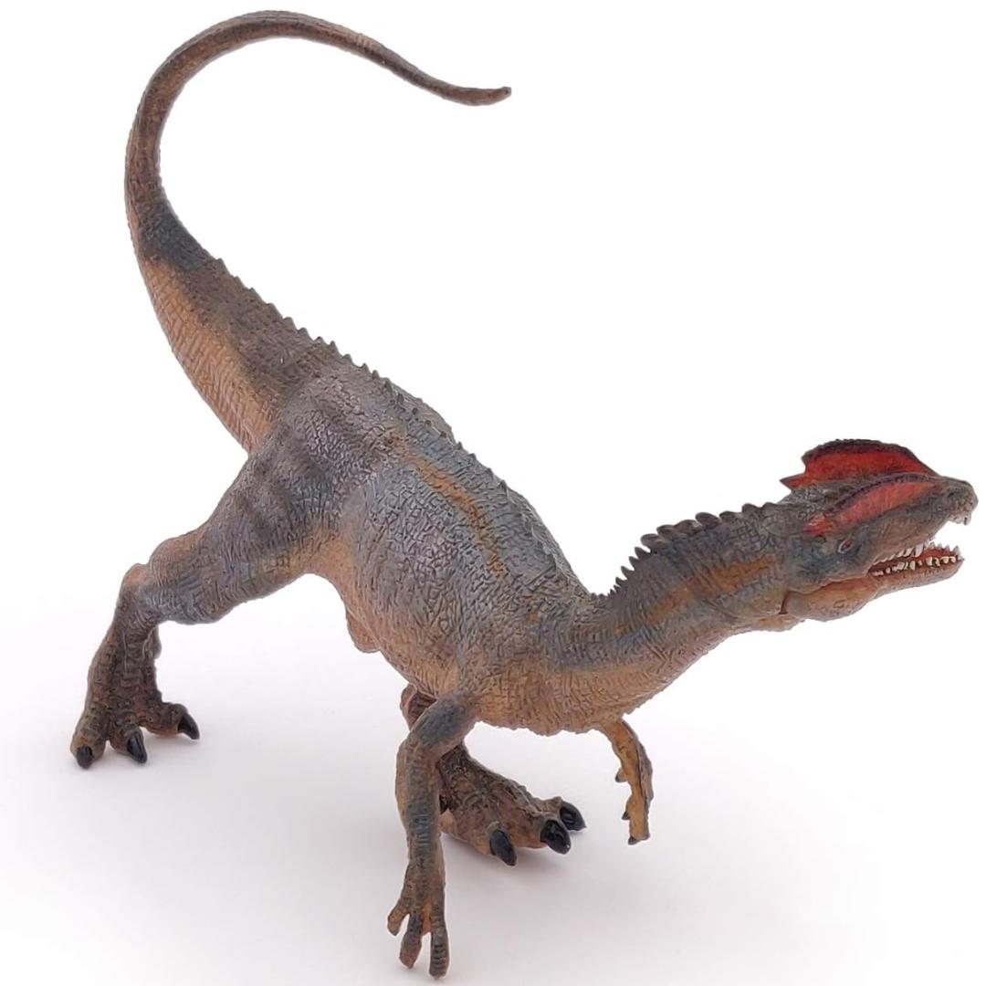 Dilophosaurus Dinosaur Figurine - Hand Painted Prehistory Toy Figure - Papo 55035