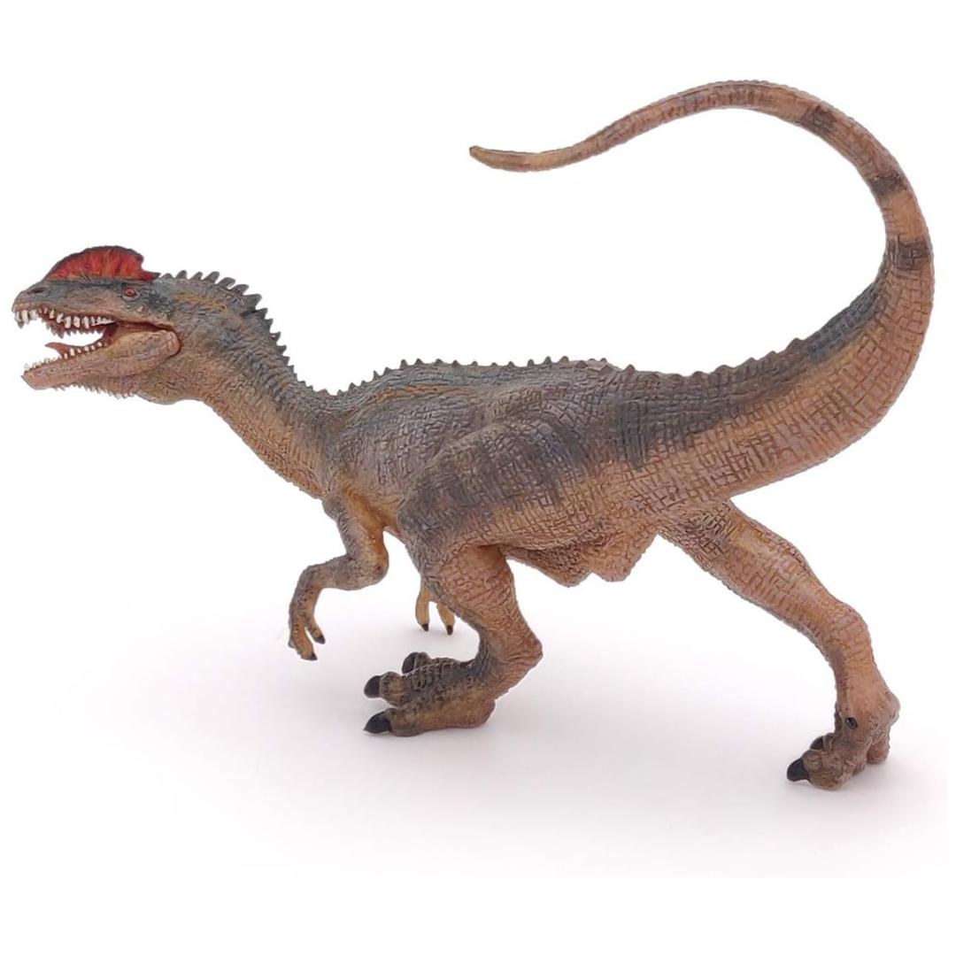 Dilophosaurus Dinosaur Figurine - Hand Painted Prehistory Toy Figure - Papo 55035