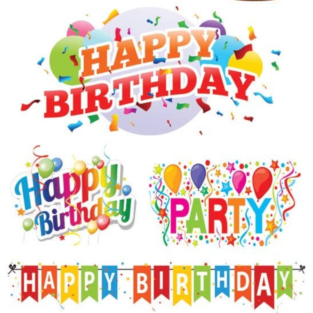 Happy Birthday Stickers - Colorful Rainbow Sticker Sheets