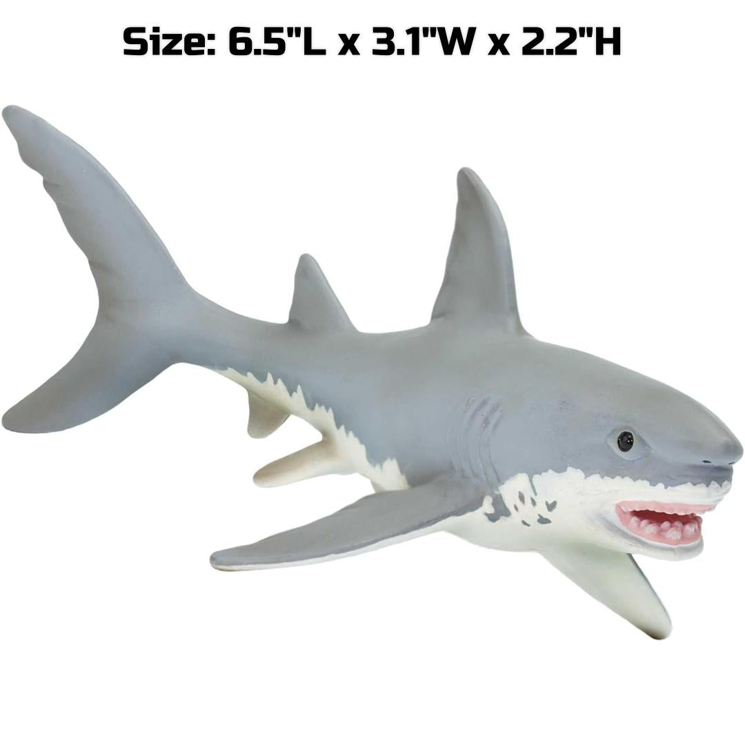 Great White Shark Figurine - Hand Painted Sea Life & Ocean Toy for Kids - Safari Ltd