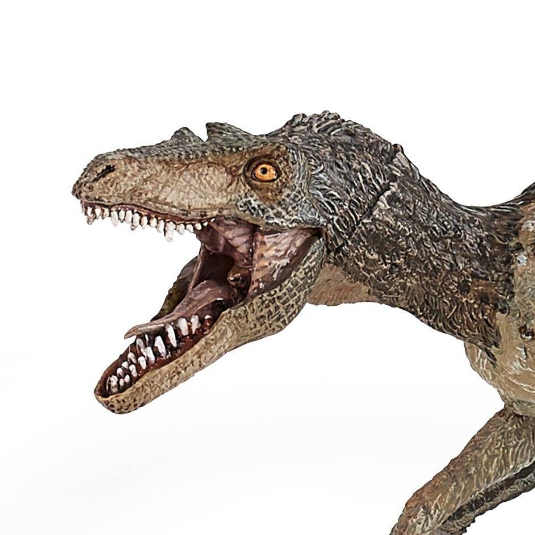 Feathered Velociraptor Figurine - Hand Painted Prehistoric Toy Figure - Papo 55086