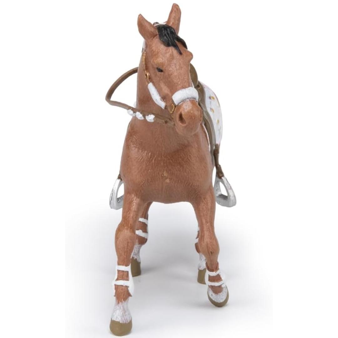 Winter Rider's Horse Figurine - Hand Painted Farm Animal Toy Figure - Papo 51553