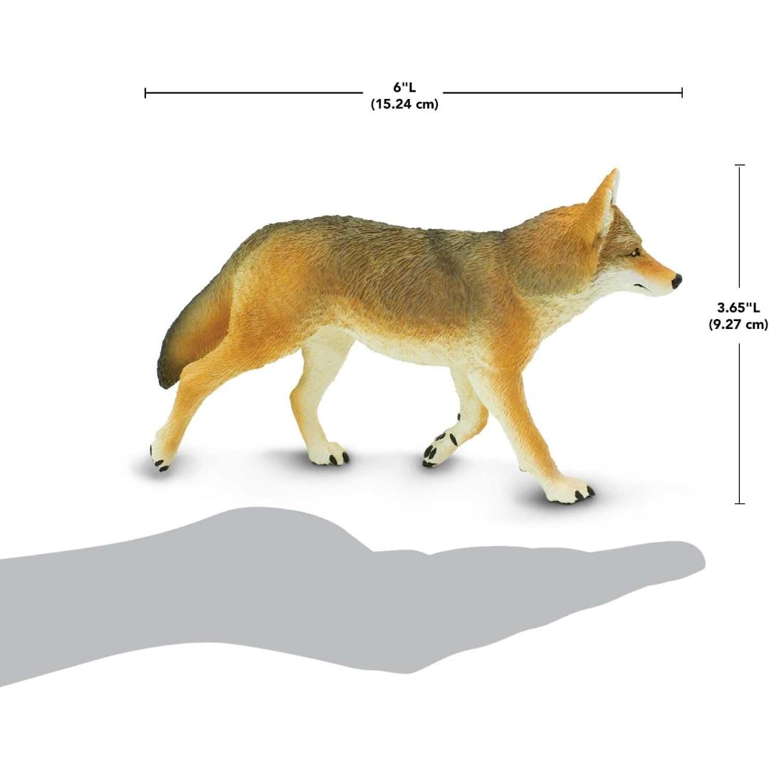 Coyote Figurine - Hand Painted Wild Animal Toy Figure - Safari Ltd