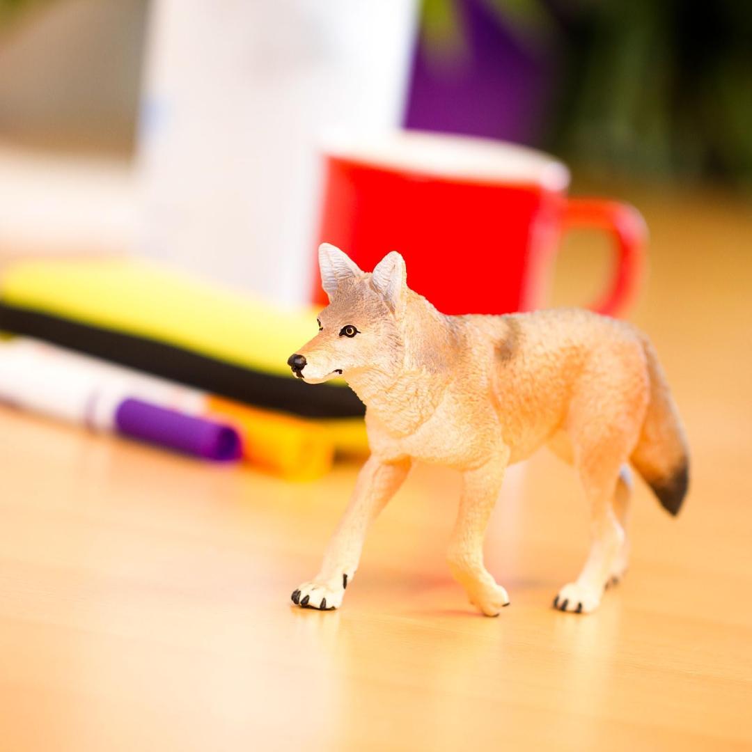 Coyote Figurine - Hand Painted Wild Animal Toy Figure - Safari Ltd