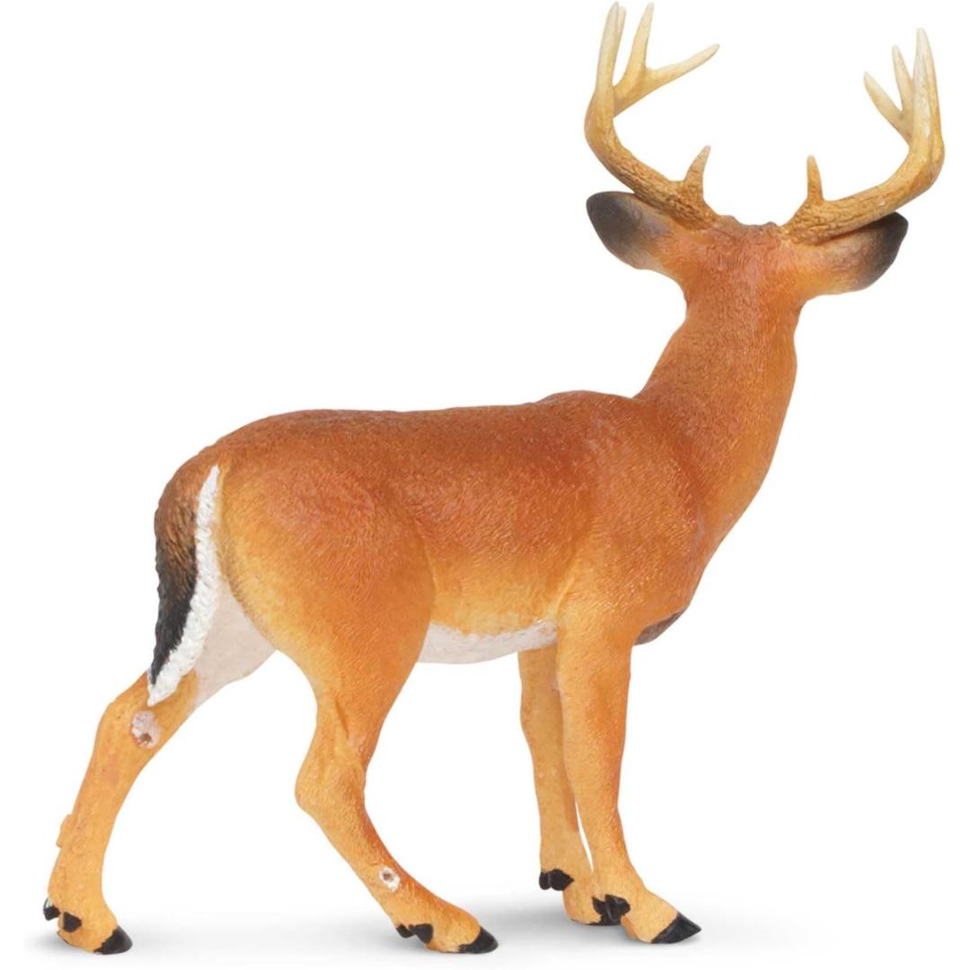 Whitetail Buck Deer Figurine - Hand Painted Wild Animal Toy Figure - Safari Ltd 180029