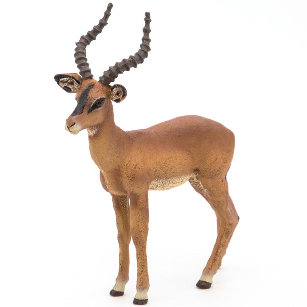 Impala Figurine - Hand Painted Wild Animal Toy Figure - Papo 50186