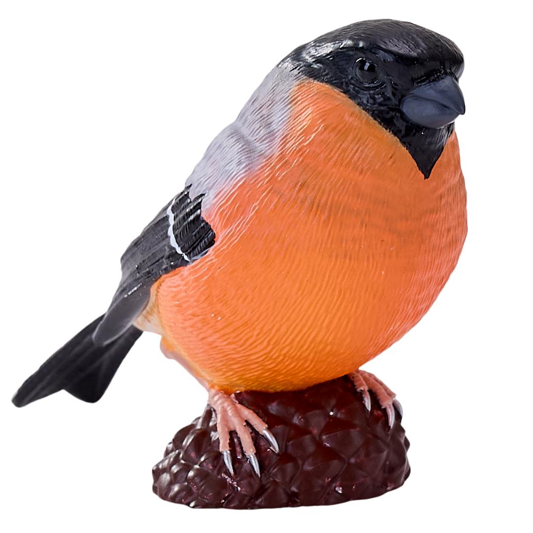 Bullfinch Figurine - Small Hand Painted Wildlife & Bird Toy Figure - Mojo