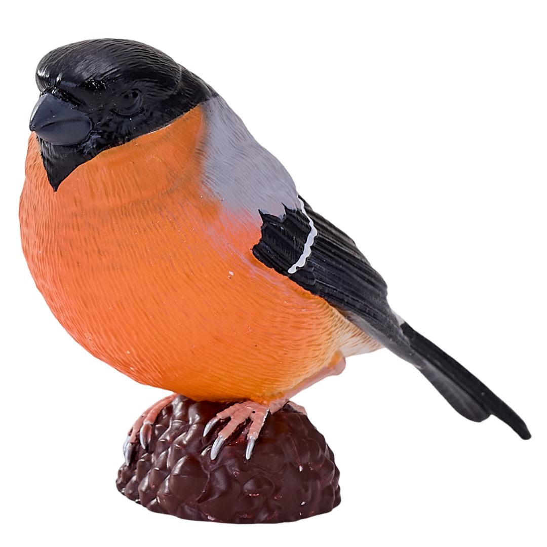 Bullfinch Figurine - Small Hand Painted Wildlife & Bird Toy Figure - Mojo
