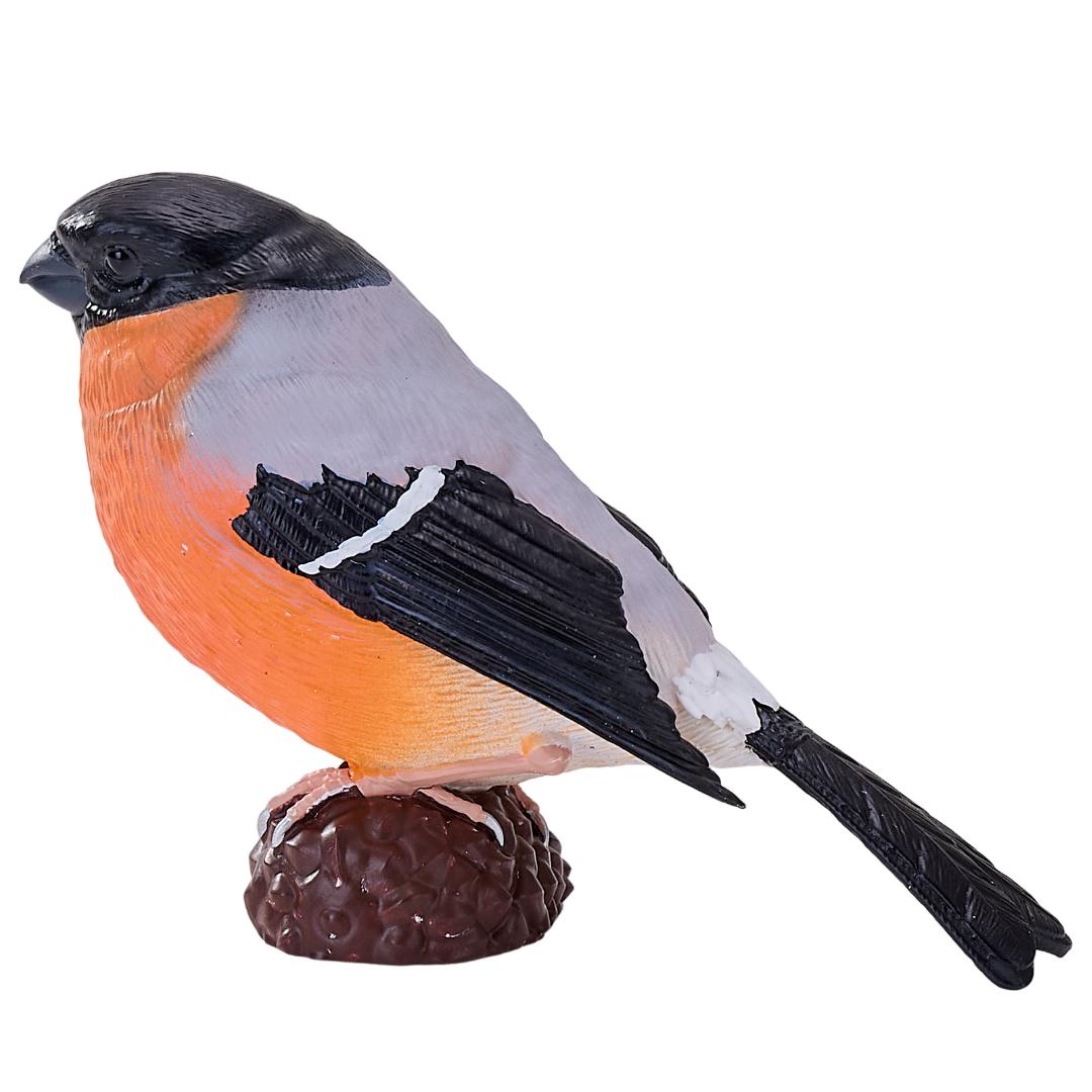 Bullfinch Figurine - Small Hand Painted Wildlife & Bird Toy Figure - Mojo