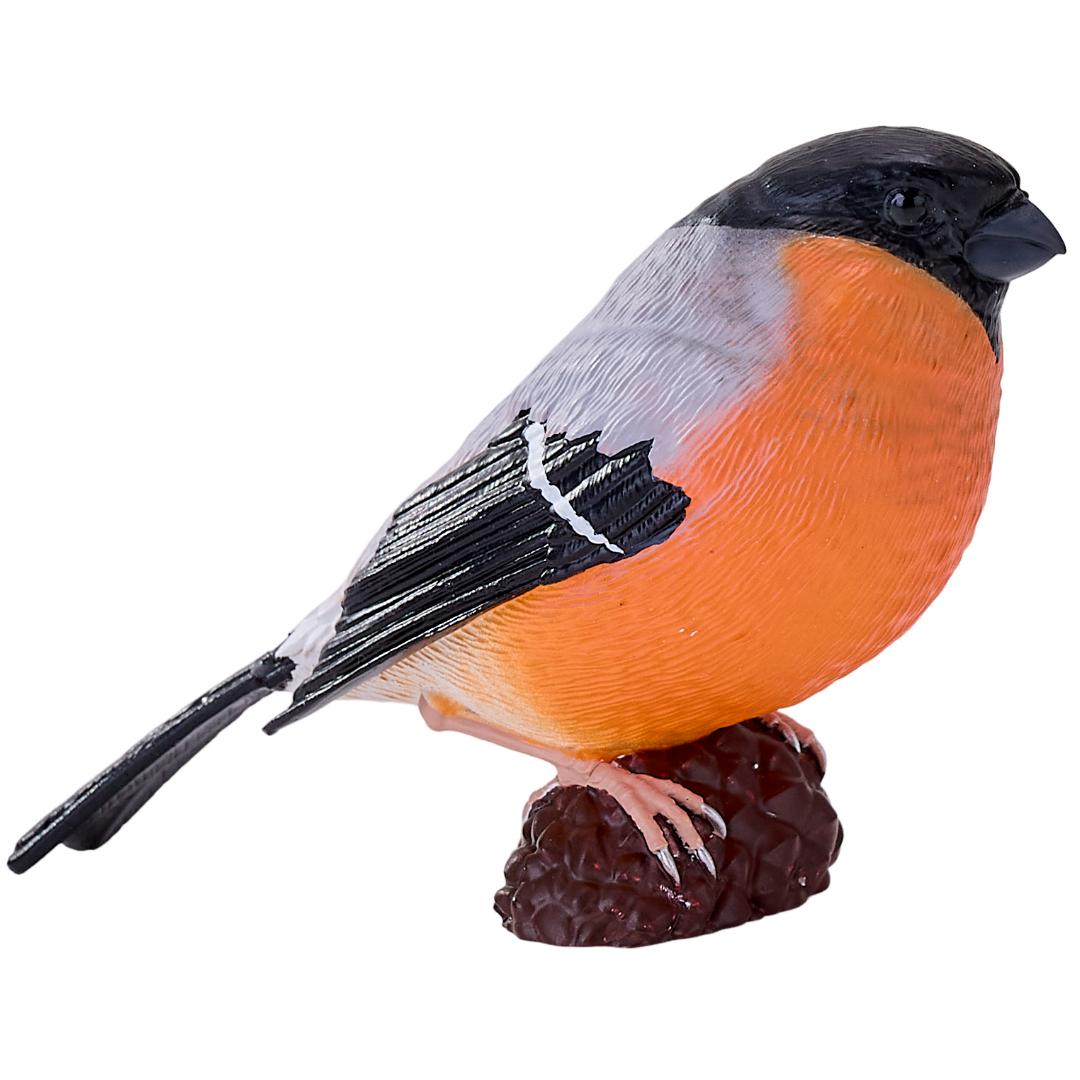 Bullfinch Figurine - Small Hand Painted Wildlife & Bird Toy Figure - Mojo