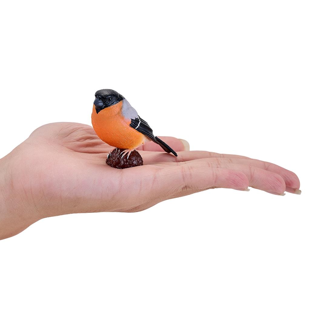 Bullfinch Figurine - Small Hand Painted Wildlife & Bird Toy Figure - Mojo