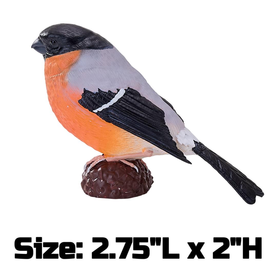 Bullfinch Figurine - Small Hand Painted Wildlife & Bird Toy Figure - Mojo
