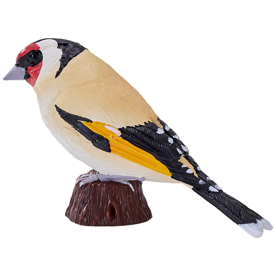 European Goldfinch Figurine - Small Hand Painted Wildlife & Bird Toy Figure - Mojo